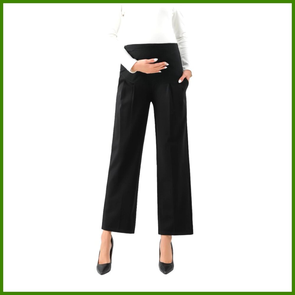 Maternity Capris with Over-Bump Stretch for Work and Casual Wear